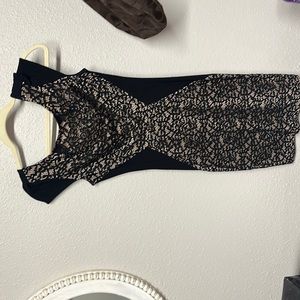 Mini dress tan and black